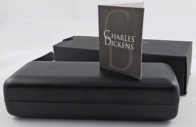 Set de birou Charles Dickens cu pix metalic negru si roller negru, gravate pe clips, in cutie eleganta neagr. Poza 1957