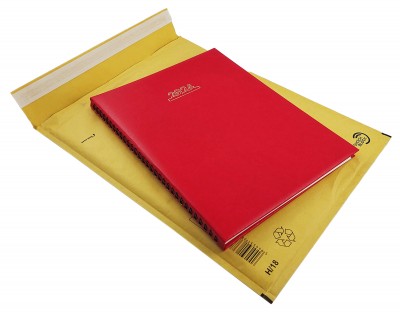 Agenda A4 datata 2024 pentru programari, cu 152 pagini, coperta buretata rosie cu spira metalica neagra semiascunsa. Poza 2016