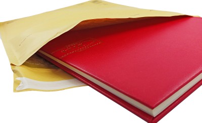 Agenda A4 datata 2024 pentru programari, cu 152 pagini, coperta buretata rosie si bloc cusut. Poza 2057