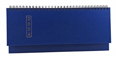 Agenda planner 2024, pentru programari, 28 x 12 cm, 112 pagini, cu coperta albastru royal, legata cu spira metalica neagra. Poza 2184