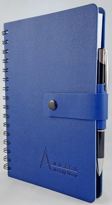 Notes A5 Premium albastru cu clapa si creion mecanic