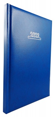 Agenda B5 (17 x 24 cm) datata 2023 coperta buretata albastru royal pentru programari. Poza 766