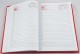 Agenda B5, 17 x 24 cm, datata 2023 cu o zi lucratore pe pagina, 360 pagini, coperta buretata rosie imprimata cu folio auriu si bloc cusut. Poza 1812