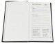 Agenda de buzunar, datata 2024, format 9,5 x 16,5 cm, cu 120 pagini,  coperta de culoare negru mat, bloc cusut. Poza 2813