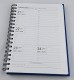 Agenda B5 (17 x 24 cm) datata 2023 pentru programari coperta albastra cu spira imprimata cu folio. Poza 784